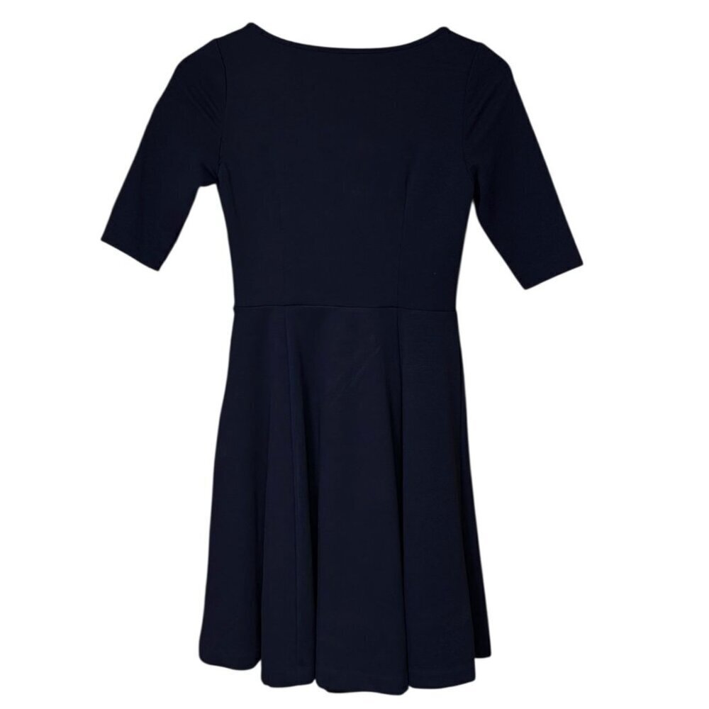 Boden Navy Fit & Flare Dress Petite 2P Lined Stretch - Picture 2 of 7